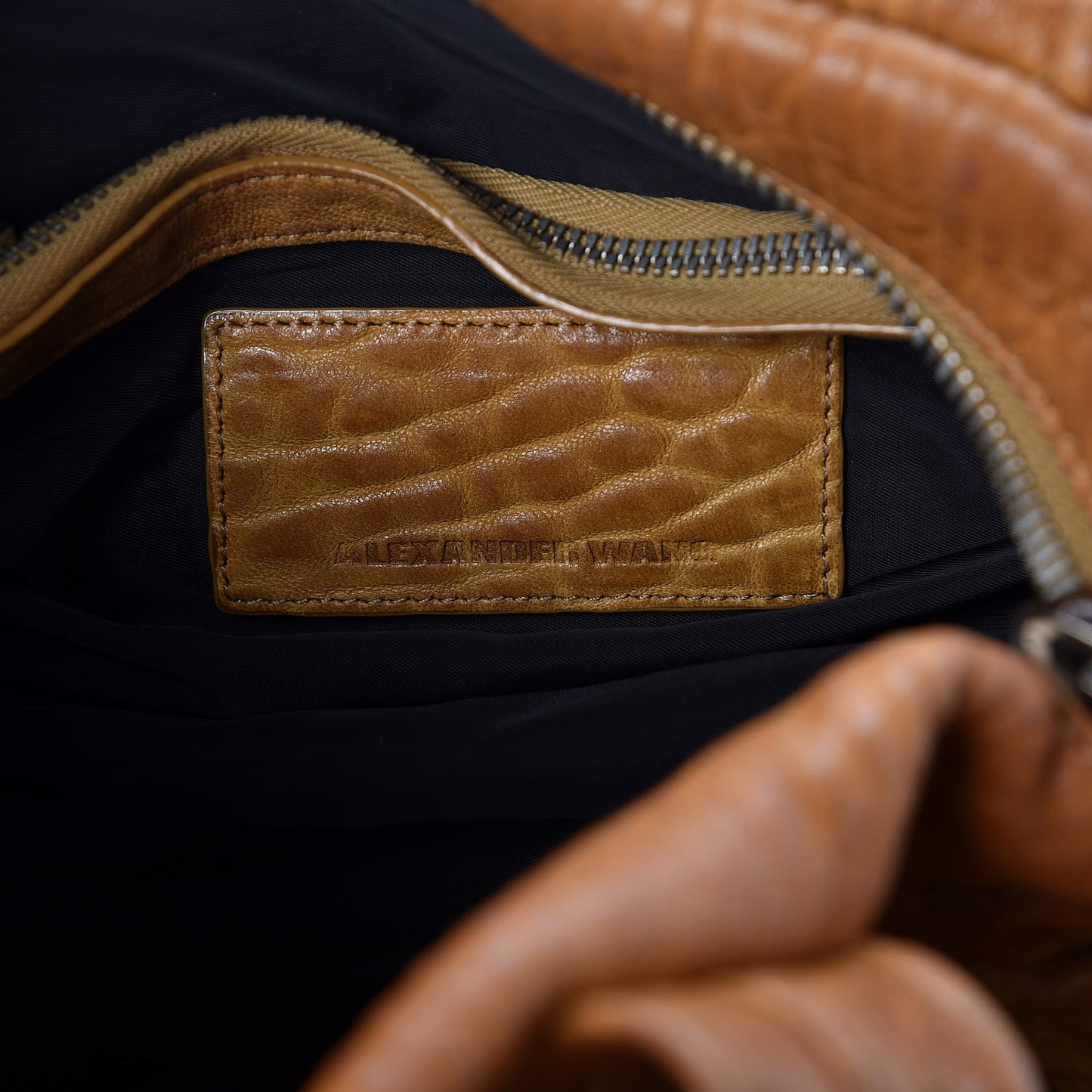 Pebbled Lambskin Rocco Duffel Mustard