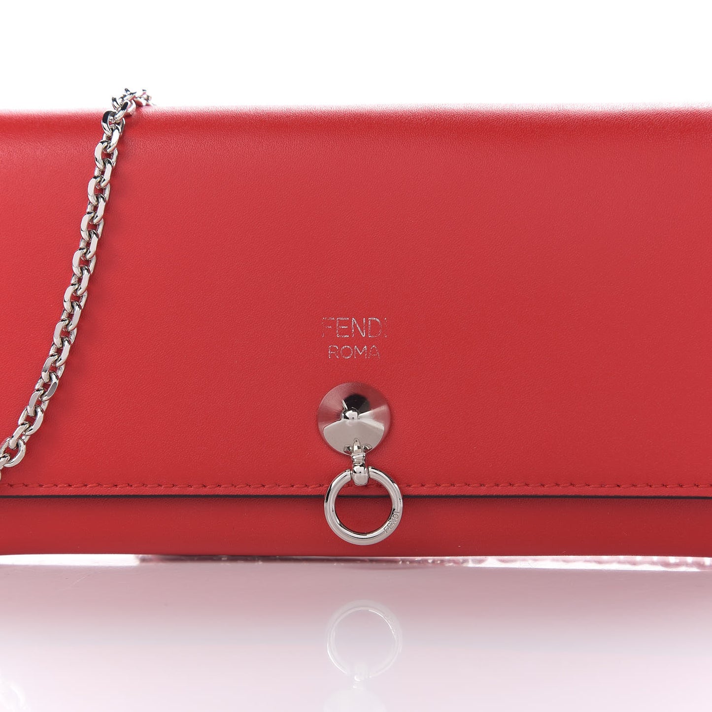 Vitello Liberty Century Lucido By The Way Continental Wallet On Chain Rosso