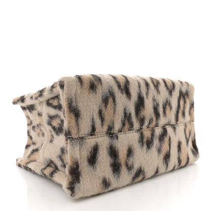 Celine Textile Canvas Triomphe Small Cabas Thais Leopard 4 of 9