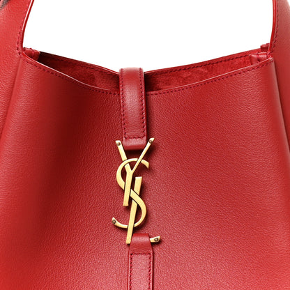 Saint Laurent Smooth Calfskin Small Le 5 A 7 Soft Hobo Red Danger 8 of 10