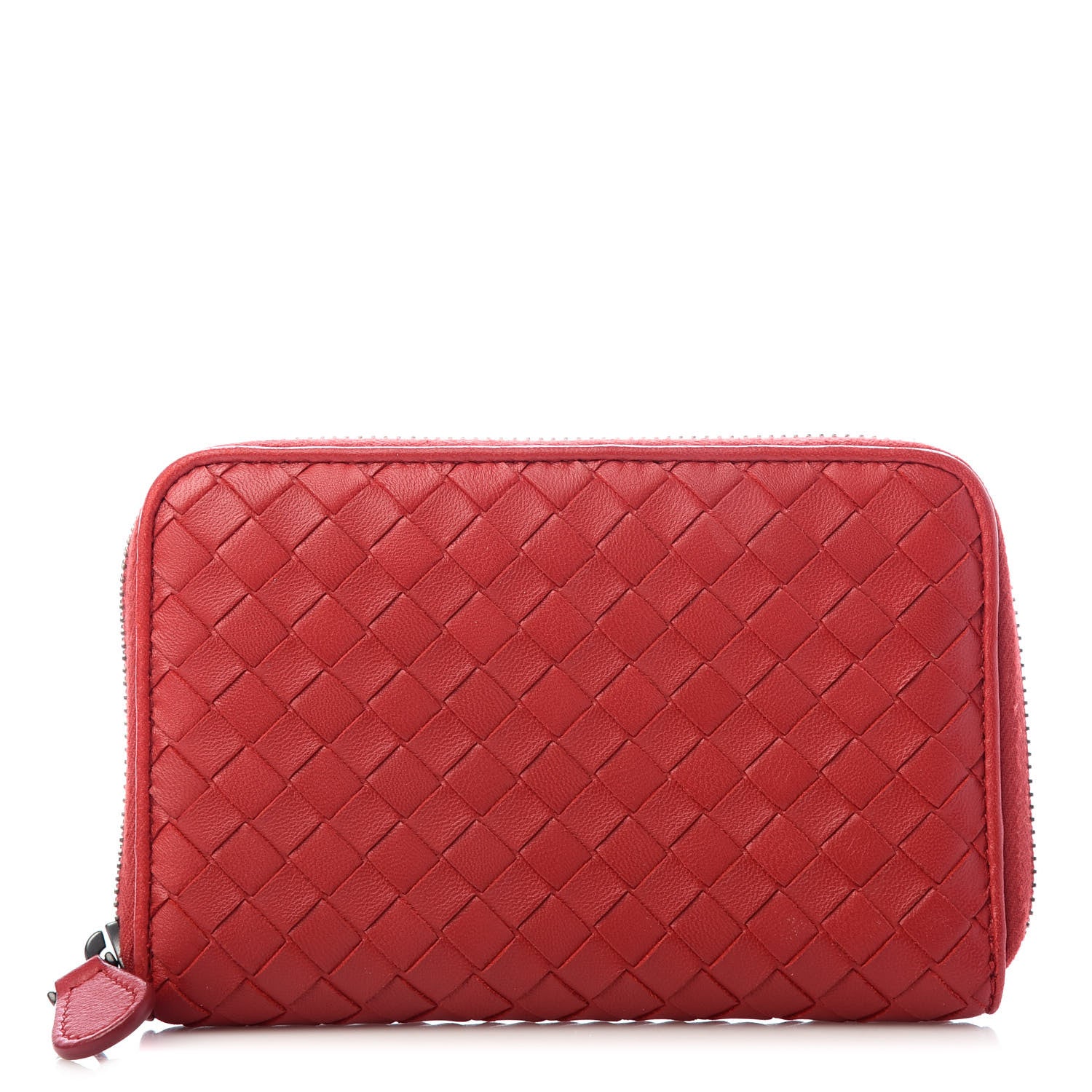 Bottega Veneta Nappa Intrecciato Zip Around Wallet Fraise 1 of 7