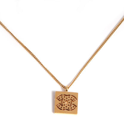 Chanel CC Pendant Necklace Gold 1 of 6