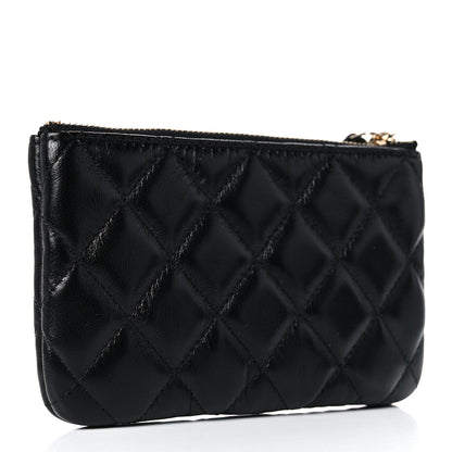 Chanel Lambskin Quilted Small No. 5 Cosmetic Case Black 3 of 9