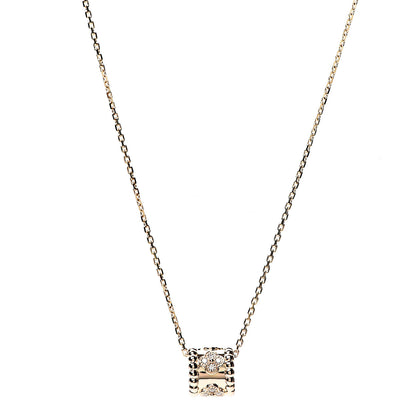 Van Cleef & Arpels 18K Rose Gold Diamond Small Perlee Clovers Pendant Necklace 1 of 6