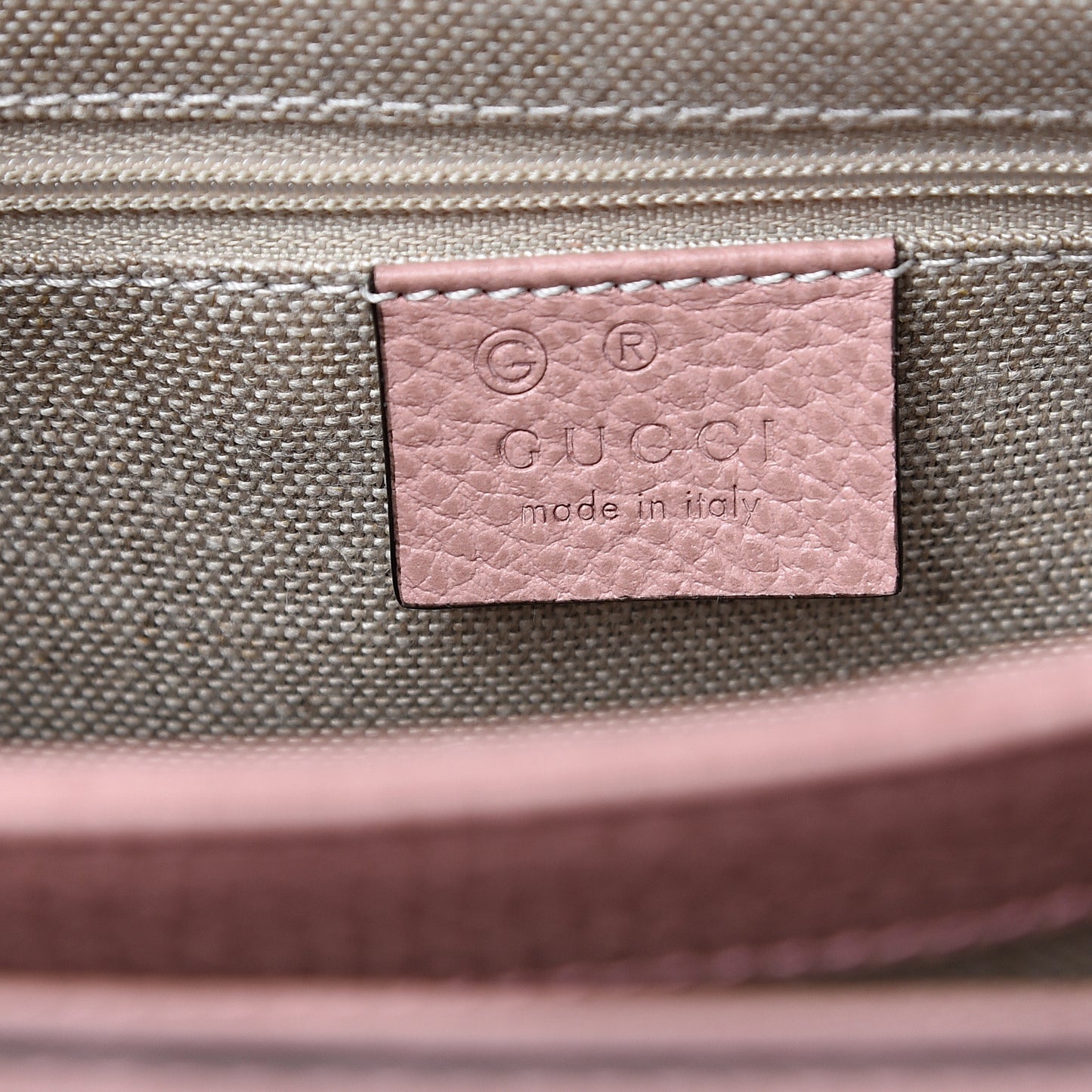 Dollar Calfskin Interlocking G Top Handle Shoulder Bag Soft Pink
