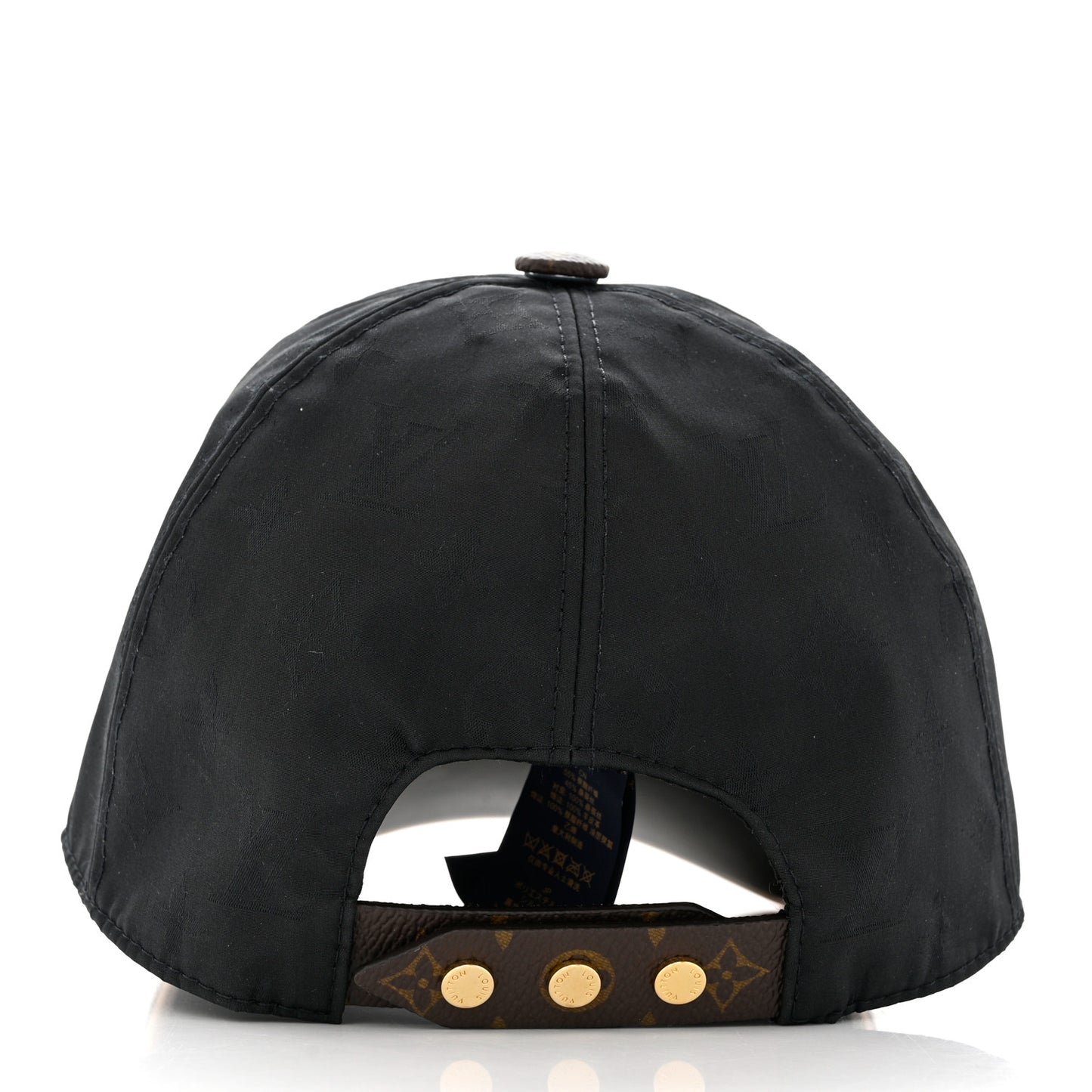 Polyester Silk Monogram LV Get Ready Cap M Black