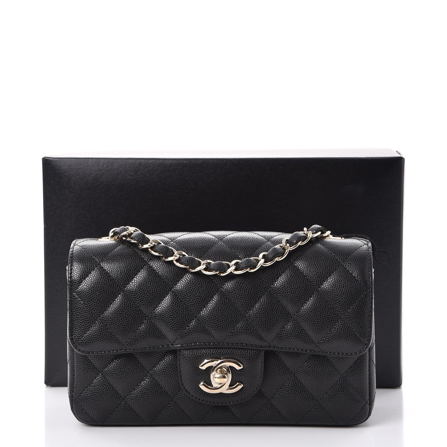 Chanel Caviar Quilted Mini Rectangular Flap Black 8 of 8