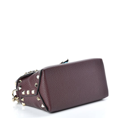 Valentino Garavani Pebbled Calfskin Mini Rockstud Crossbody Bag Rubin 3 of 8