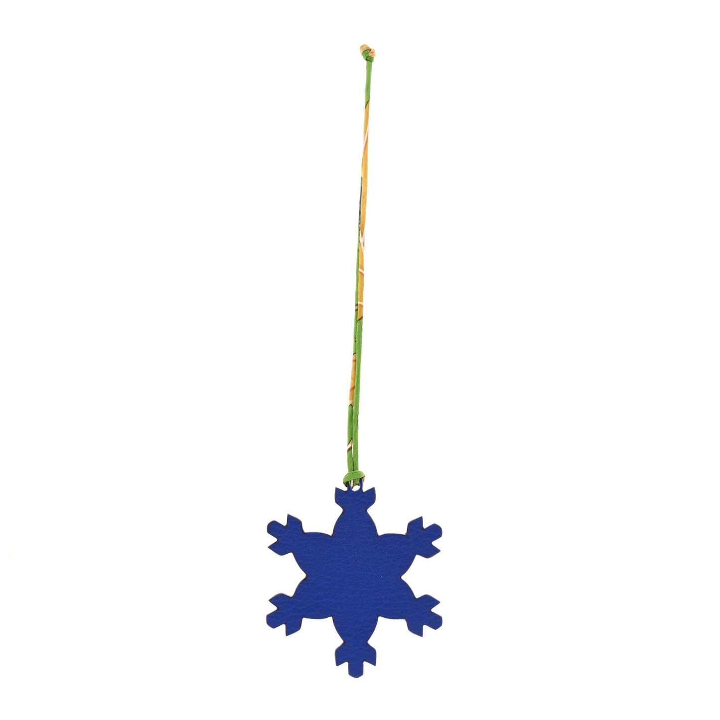 Togo Chevre Mysore Petit H Snowflake Bag Charm Bleu Electrique Soufre