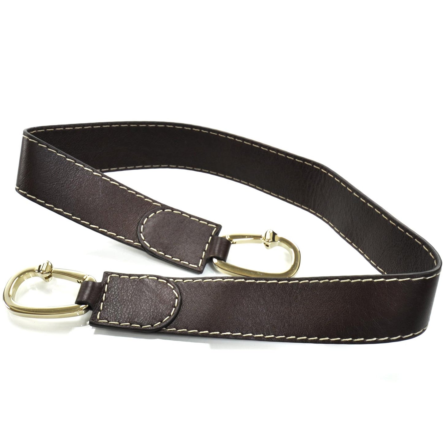 Leather Horsebit Nail Tote Brown