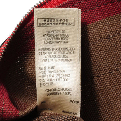 Burberry Canvas Mega Check Medium Tottenham Brit Tote Cadmium Red 9 of 11