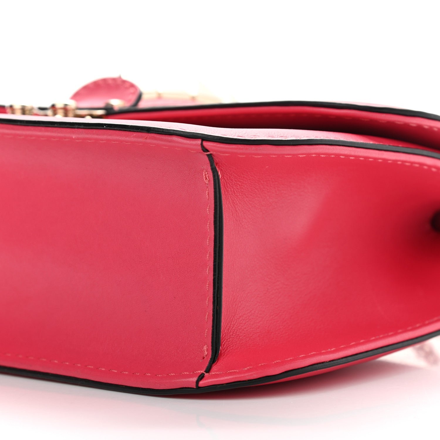 Valentino Garavani Vitello Medium Glam Lock Rockstud Flap Deep Rose 10 of 14