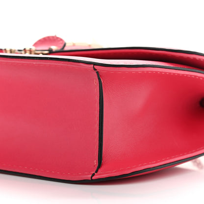 Valentino Garavani Vitello Medium Glam Lock Rockstud Flap Deep Rose 10 of 14