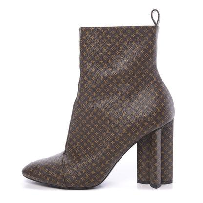 Louis Vuitton Monogram Silhouette Ankle Boots 38 1 of 11