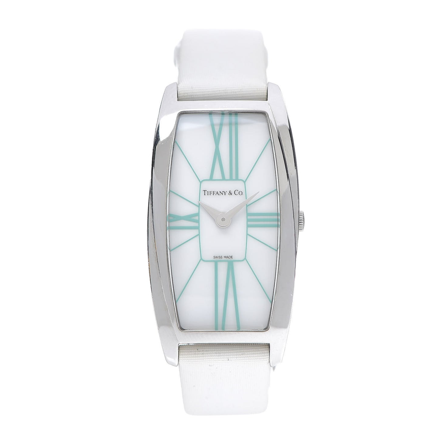 Stainless Steel Calfskin 22mm Gemea Quartz Watch White