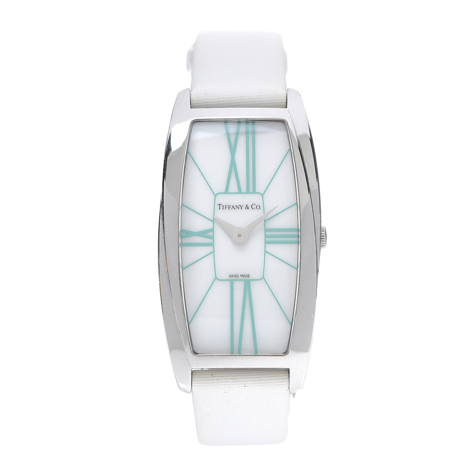 Tiffany Stainless Steel Calfskin 22mm Gemea Quartz Watch White 1 of 6