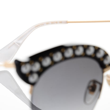 Gucci Pearl Cat Eye Sunglasses GG0212S Black 5 of 7