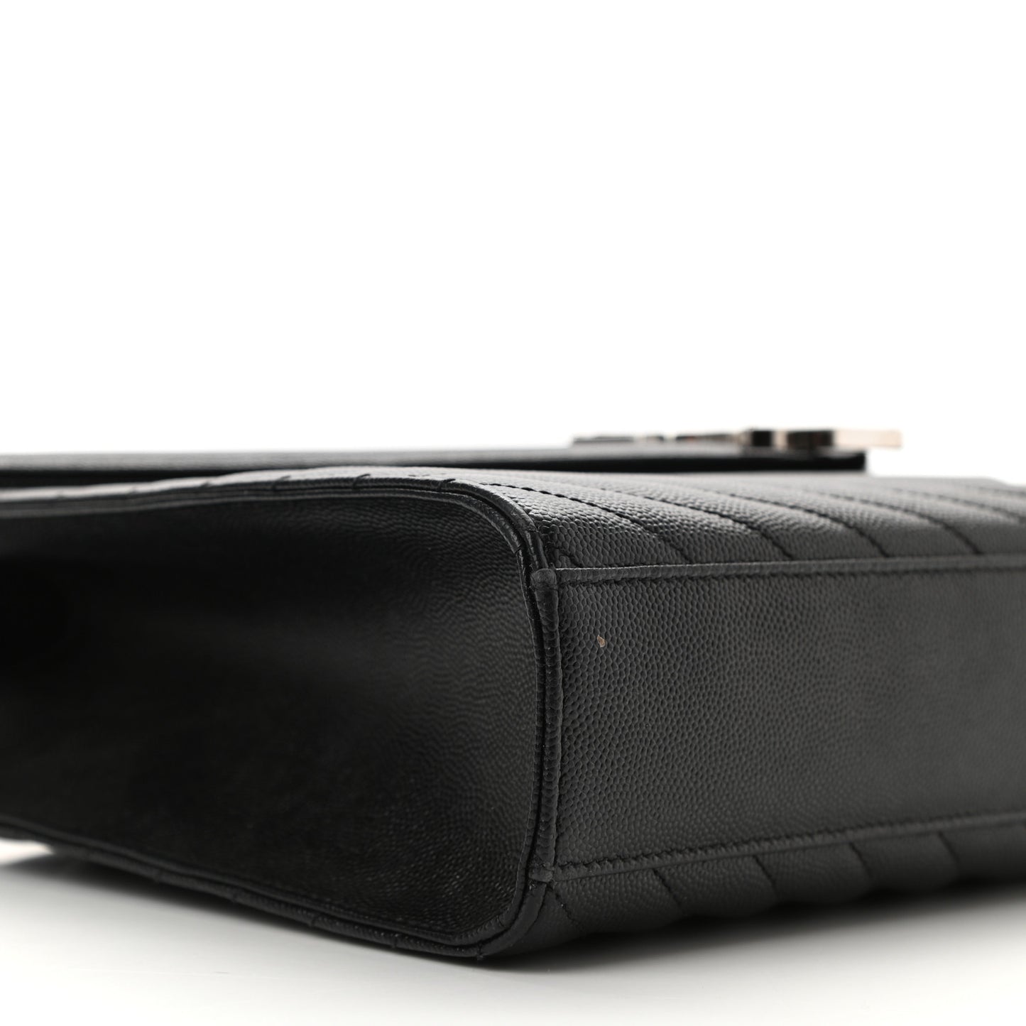 Grain De Poudre Matelasse Chevron Large Monogram Satchel Black