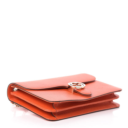 Gucci Dollar Calfskin Interlocking G Shoulder Bag Sun Orange 4 of 10