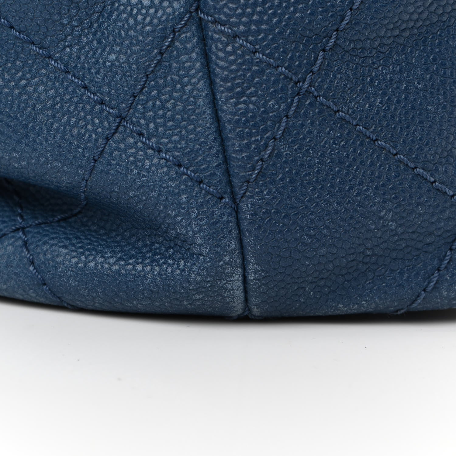 Chanel Grained Calfskin Quilted Small Daily Shopping Tote Blue 16 of 16