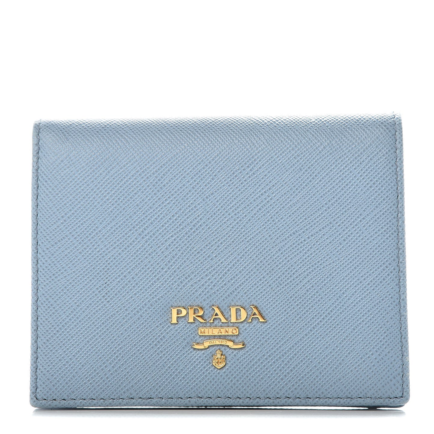 Saffiano Metal Bi-Fold Wallet Astrale Mare