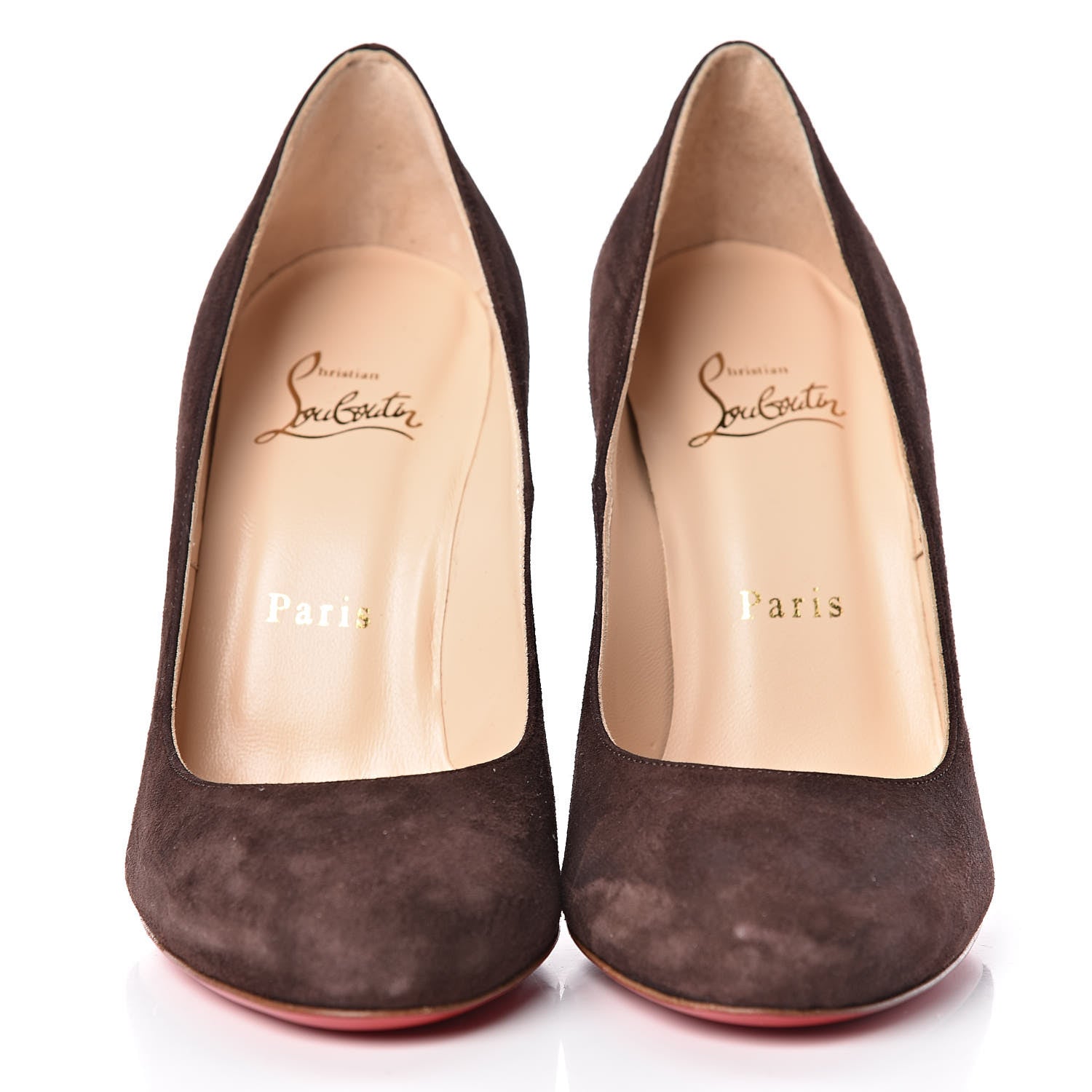Christian Louboutin Suede Fifi 100 Pumps 37 Coffee 2 of 11