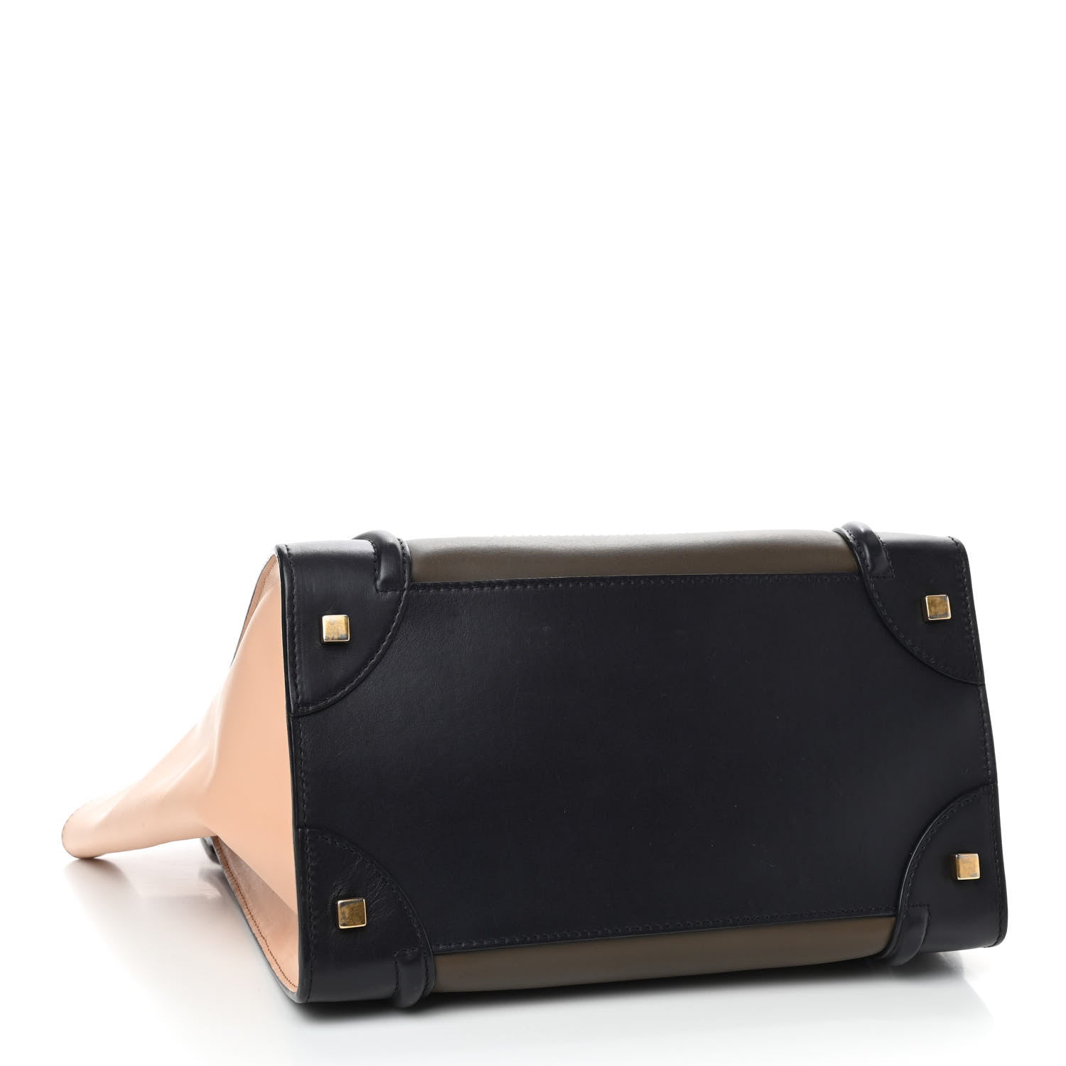 Celine Satin Calfskin Mini Tri-Color Luggage Anthracite 4 of 13