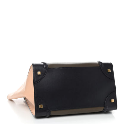 Celine Satin Calfskin Mini Tri-Color Luggage Anthracite 4 of 13