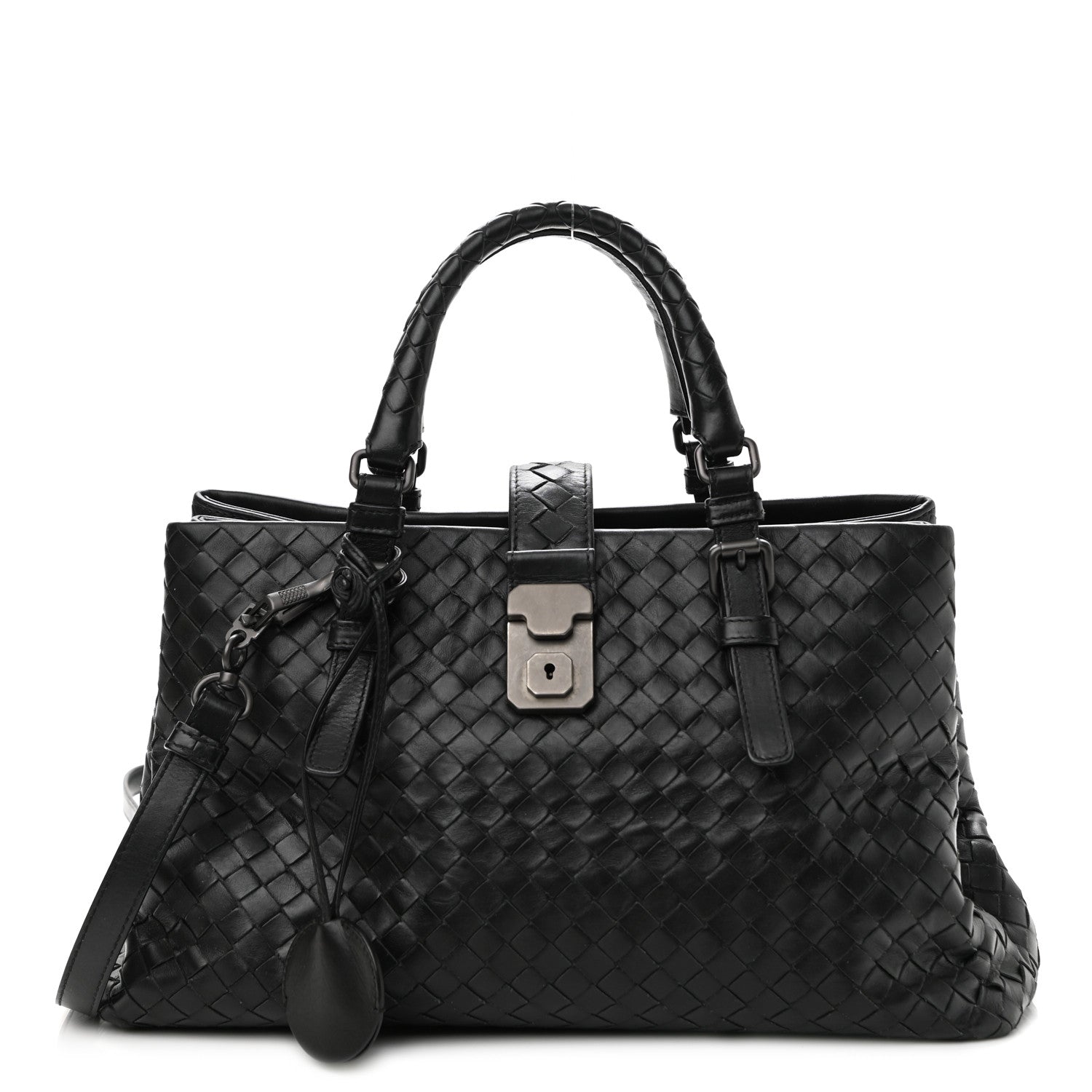 Bottega Veneta Light Calf Intrecciato Small Roma Black 1 of 11