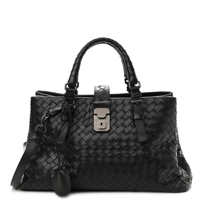Bottega Veneta Light Calf Intrecciato Small Roma Black 1 of 11