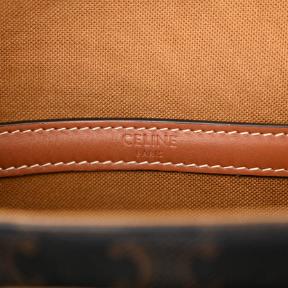 Celine Triomphe Canvas Medium Folco Bag Tan 8 of 13