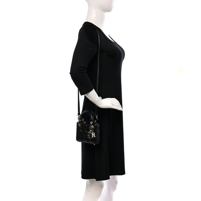 Christian Dior Lambskin Cannage Micro Lady Dior Black 2 of 10