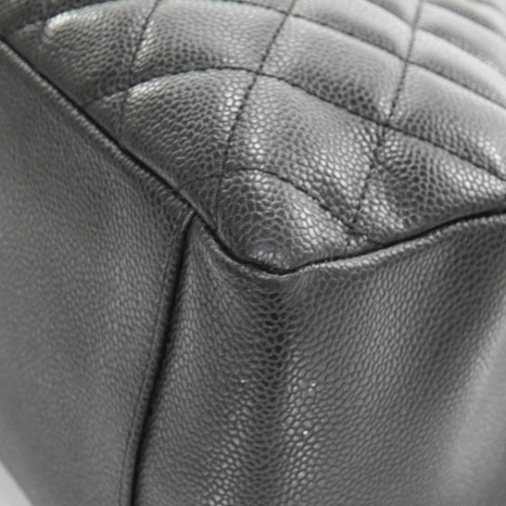 Caviar Quilted Grand Shopping Tote GST Black