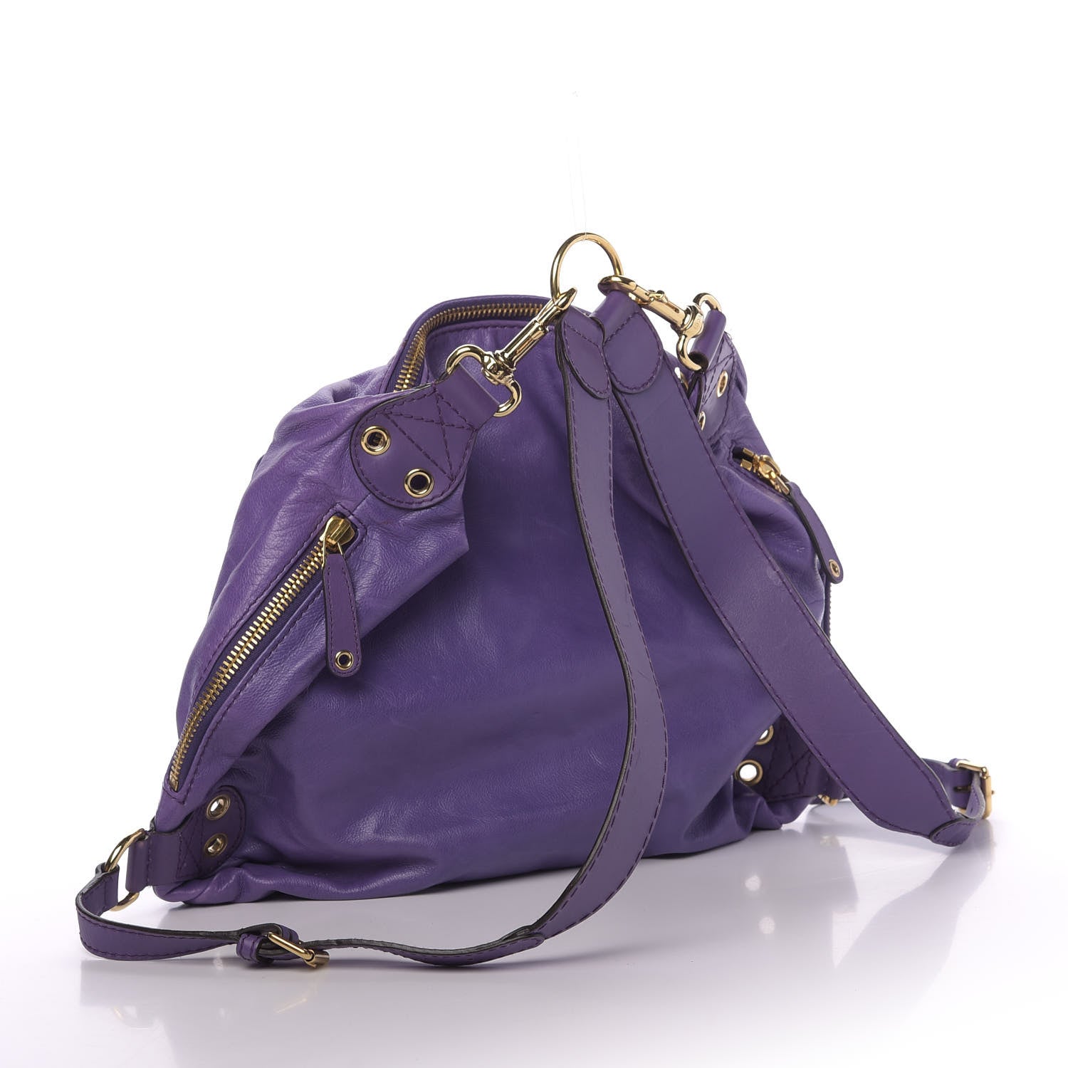 Gucci Calfskin Medium Darwin Convertible Backpack Purple 2 of 10