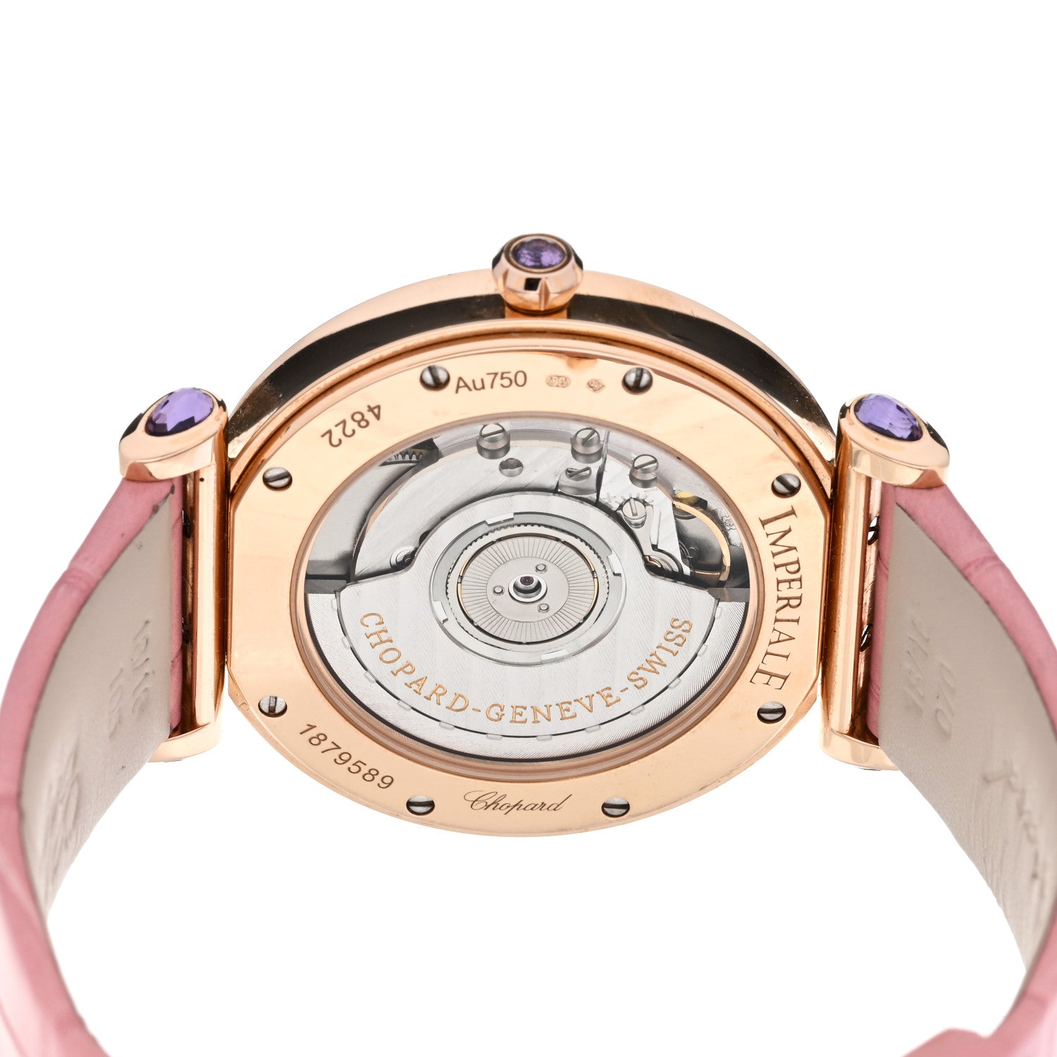 Chopard 18K Rose Gold Alligator Mother of Pearl 36mm Imperiale Automatic Watch Pink 3 of 5