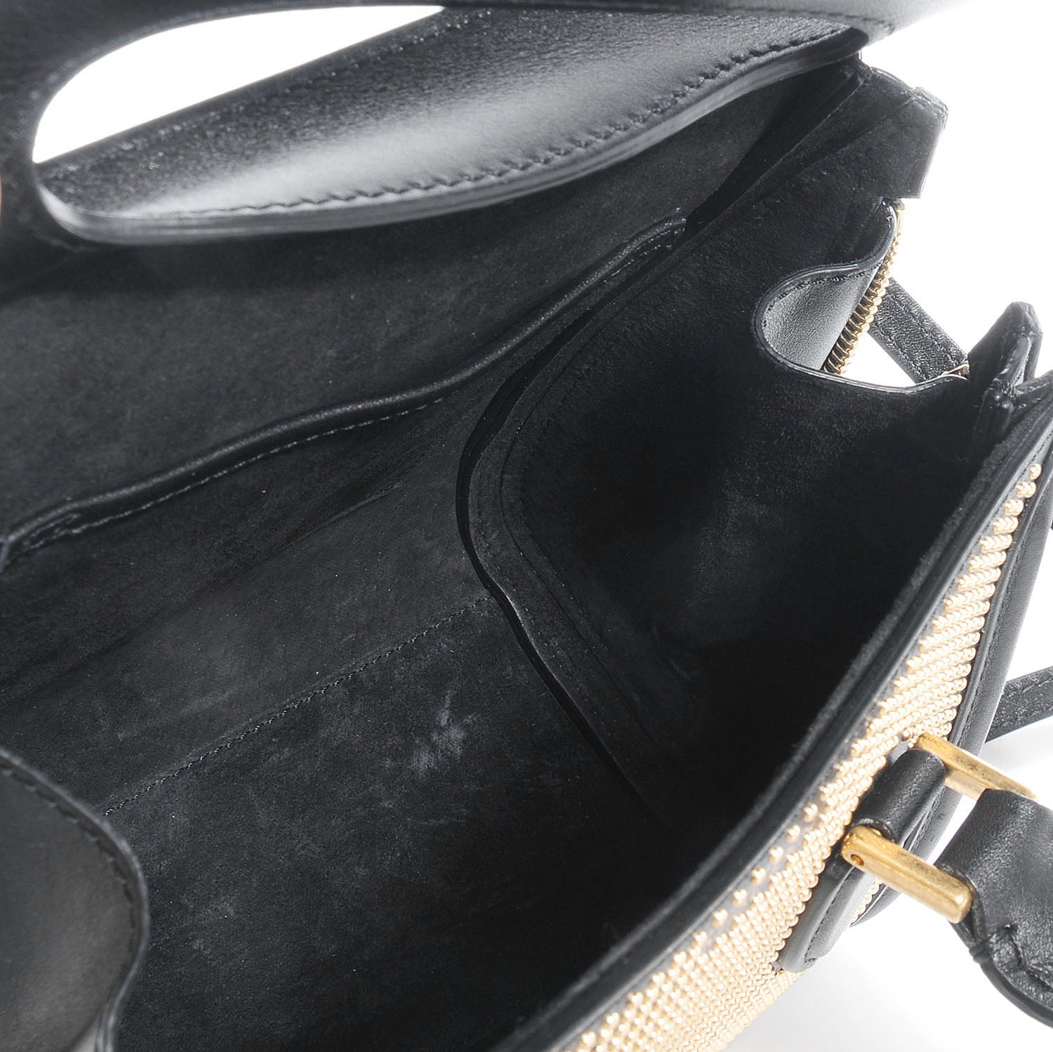 Alexander McQueen Leather Studded Mini Heroine Top Handle Bag Black 7 of 9