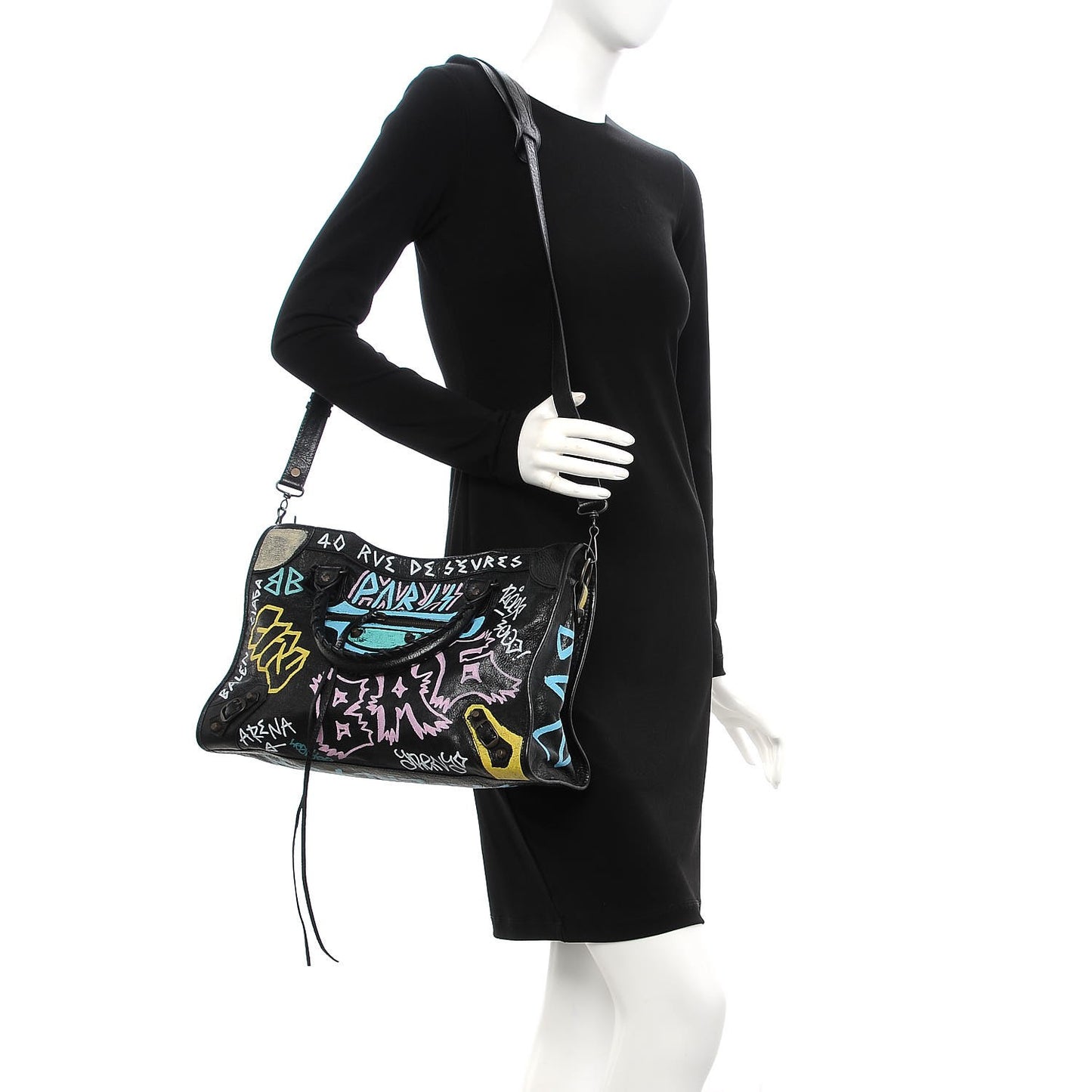 Agneau Graffiti All Over Classic Hardware City Black Multicolor