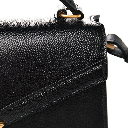 Saint Laurent Grain de Poudre Mini Classic Monogram Cassandra Top Handle Black 12 of 16