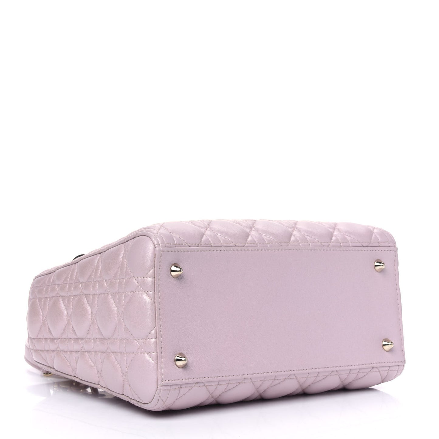 Pearly Lambskin Cannage Medium Lady Dior Lotus
