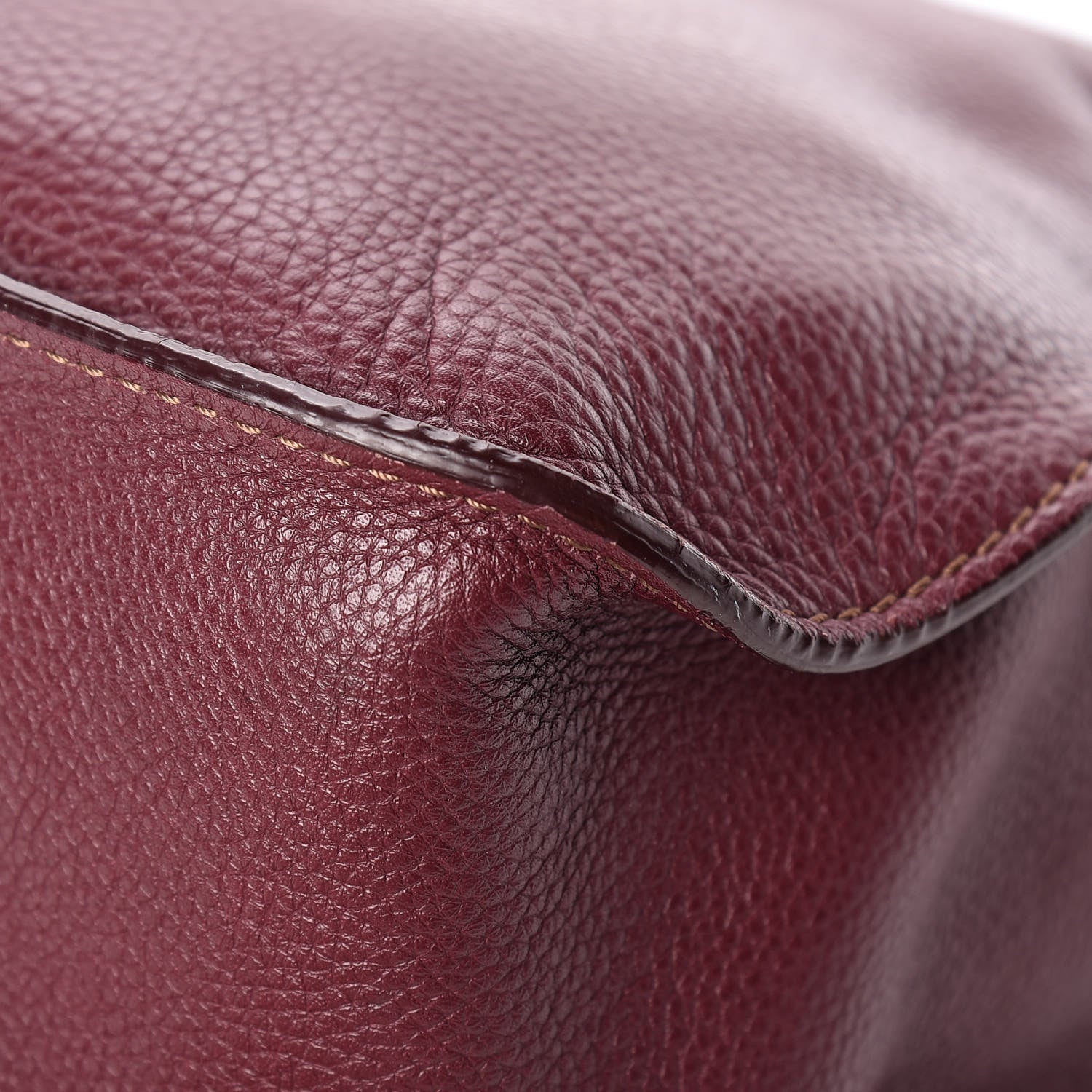 Chloe Calfskin Medium Marcie Satchel Wine Purple 11 of 12