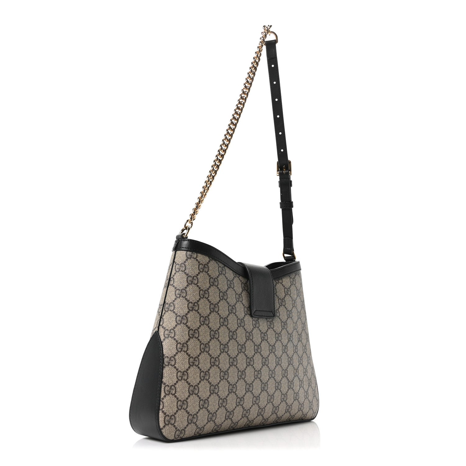 Gucci GG Supreme Monogram Medium Padlock Shoulder Bag Black 2 of 9