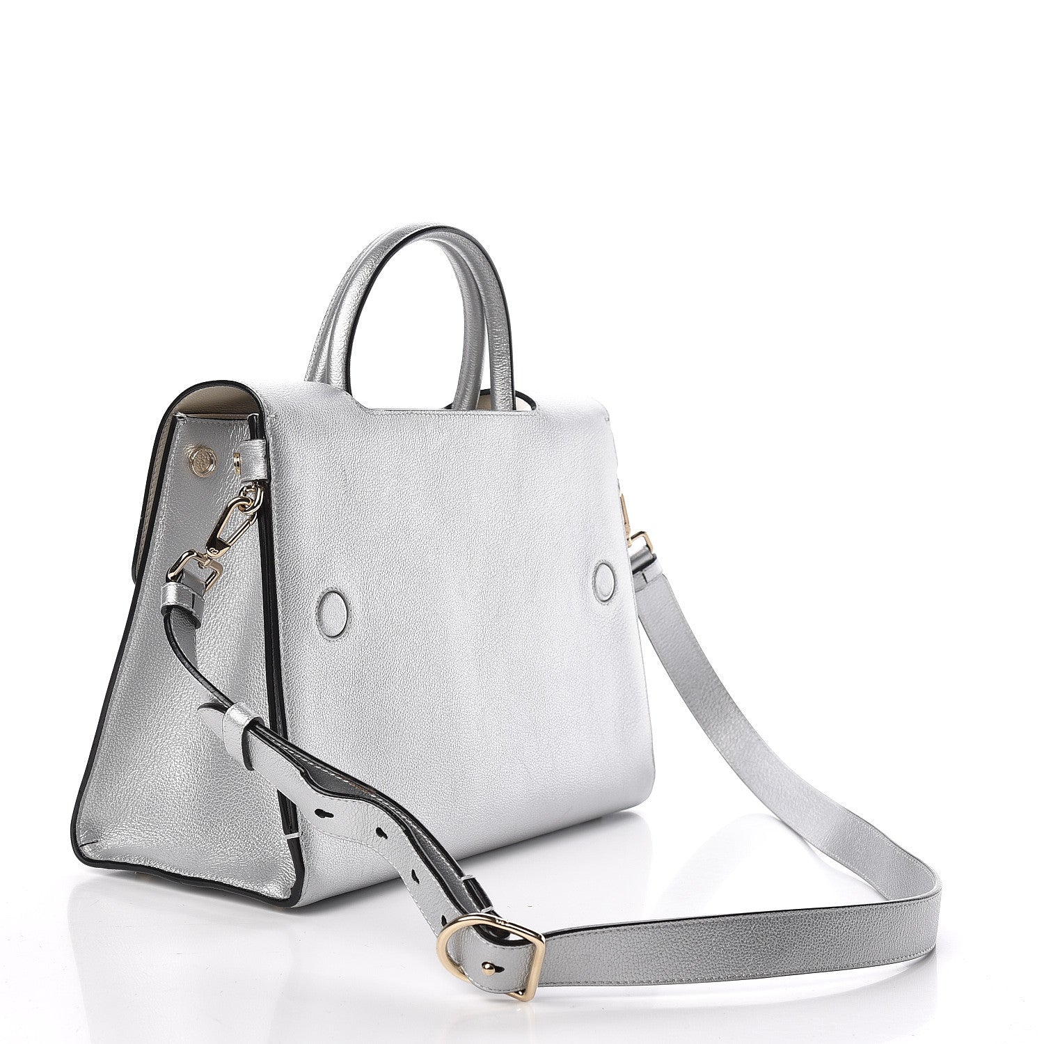 Christian Dior Metallic Grained Calfskin Medium Diorever Flap Silver 3 of 9