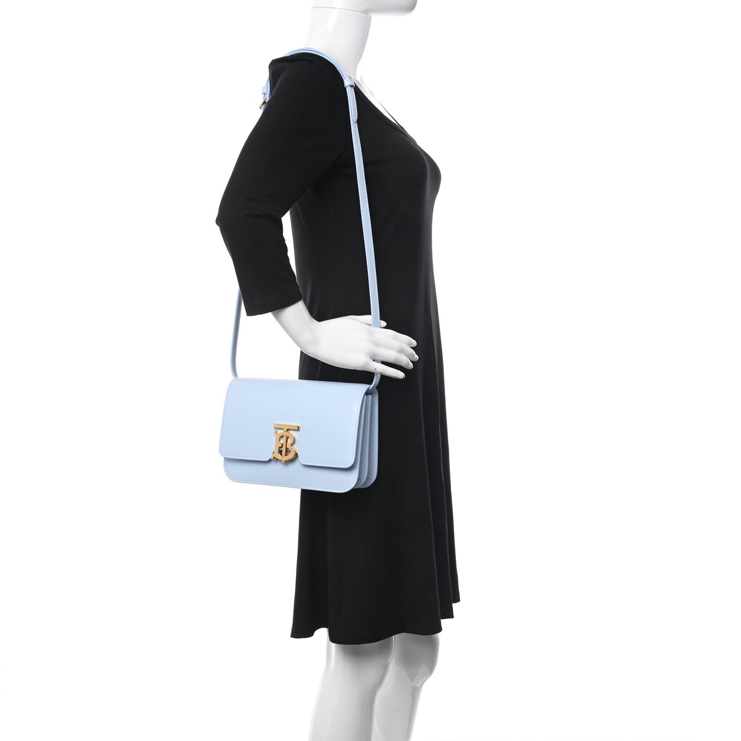 Calfskin Small TB Bag Pale Blue