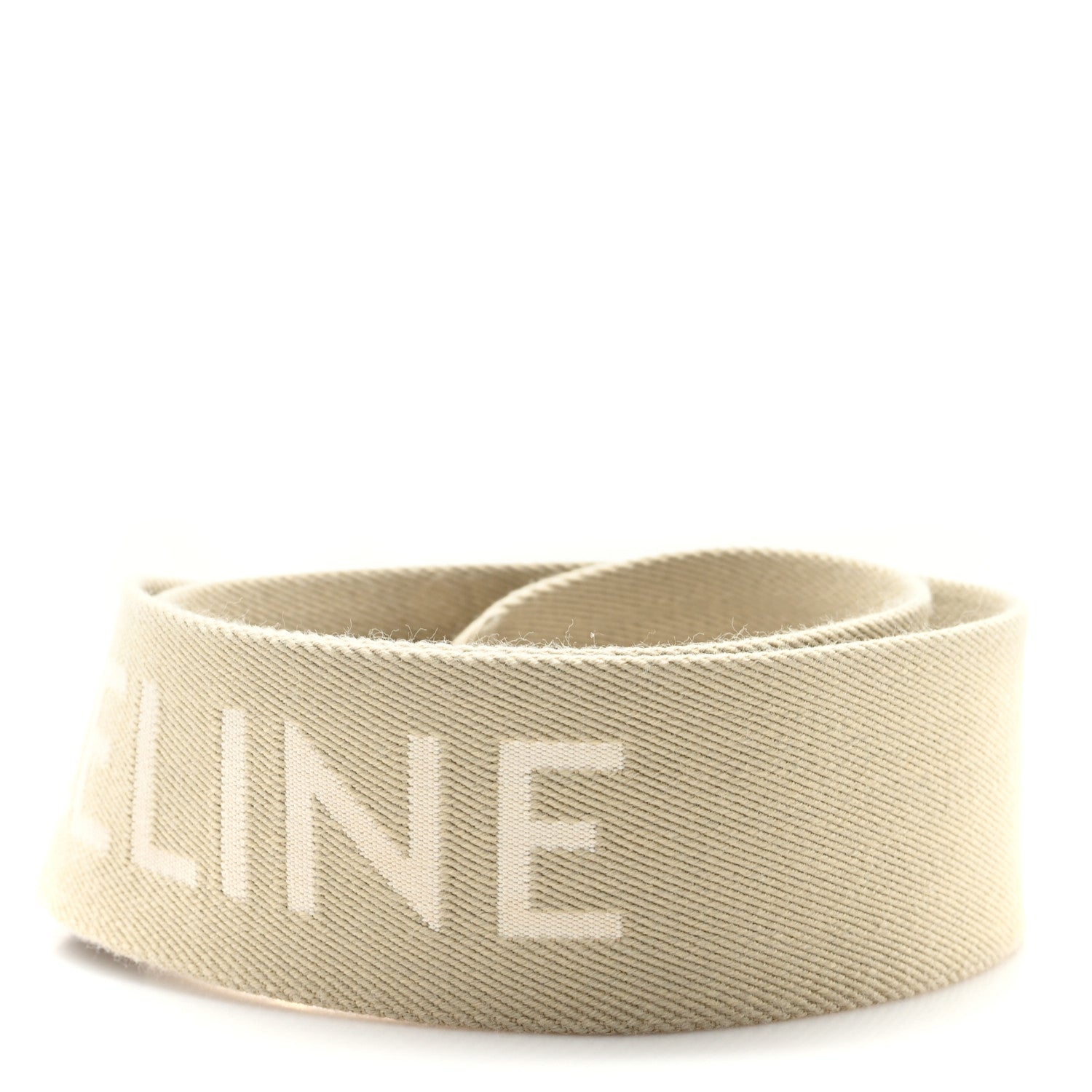 Celine Jacquard Wool Logo Short Strap Beige White 2 of 4