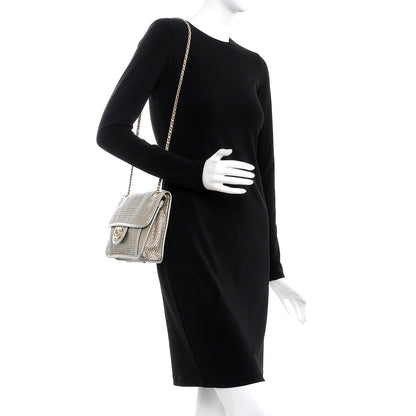 Chanel Metallic Perforated Calfskin Small Up In The Air Flap Light Gold 2 of 8