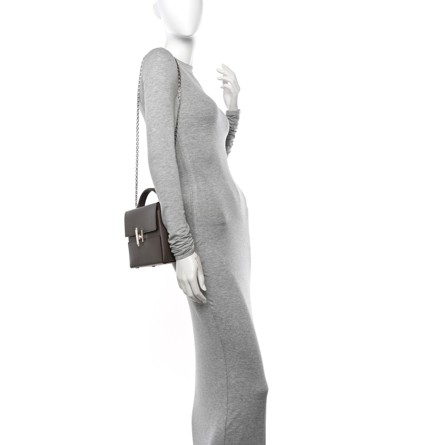 Hermes Epsom Cinhetic Boxy Top Handle Bag Etain 2 of 13