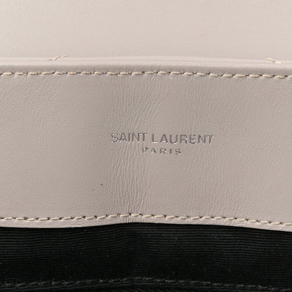 Saint Laurent Calfskin Y Quilted Monogram Medium Loulou Chain Satchel Granite 5 of 15