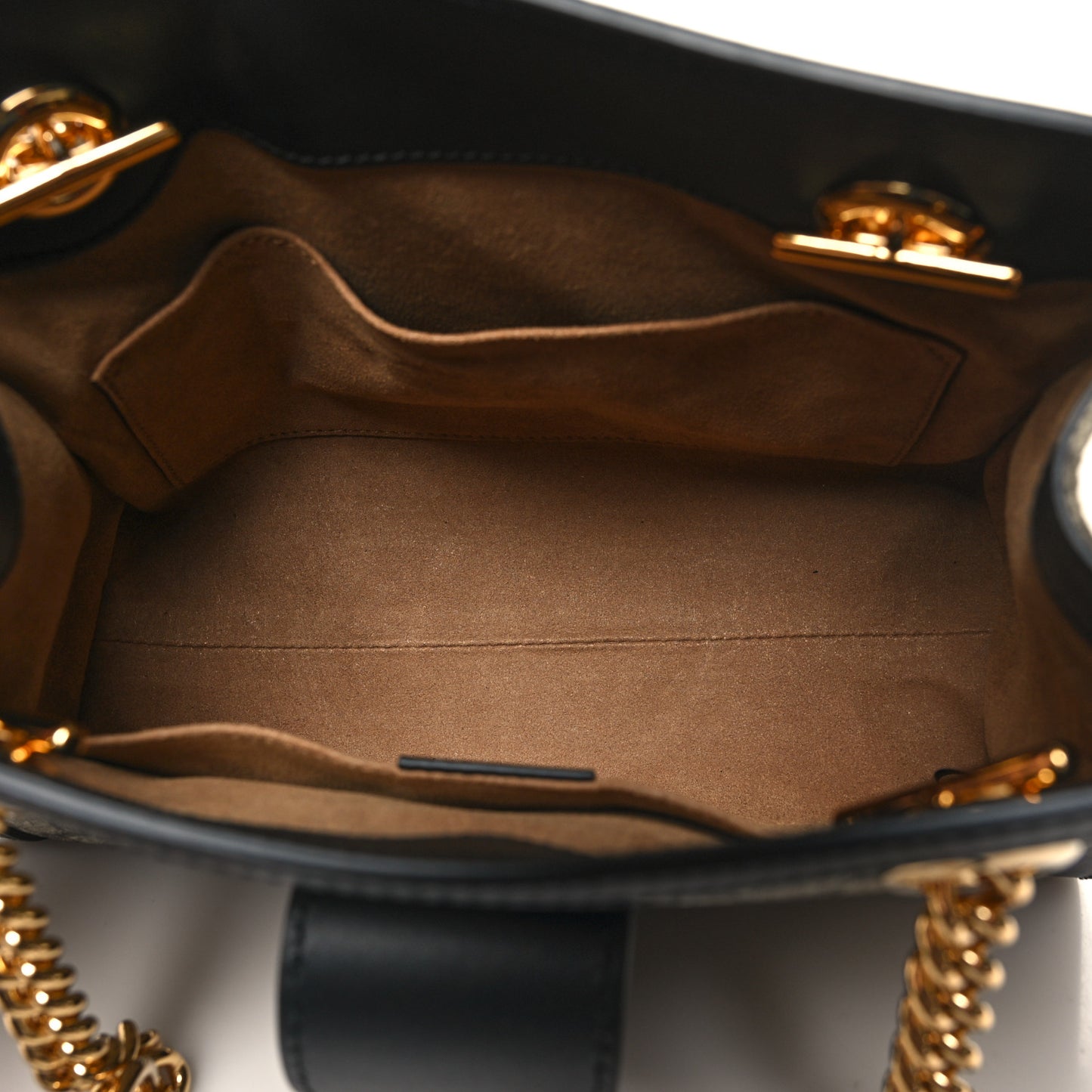 GG Supreme Monogram Small Padlock Tote Black