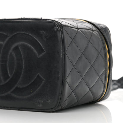 Chanel Lambskin Quilted Vanity Pouch Black 10 of 12