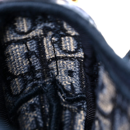 Christian Dior Oblique Embroidered Saddle Bag Blue 13 of 13